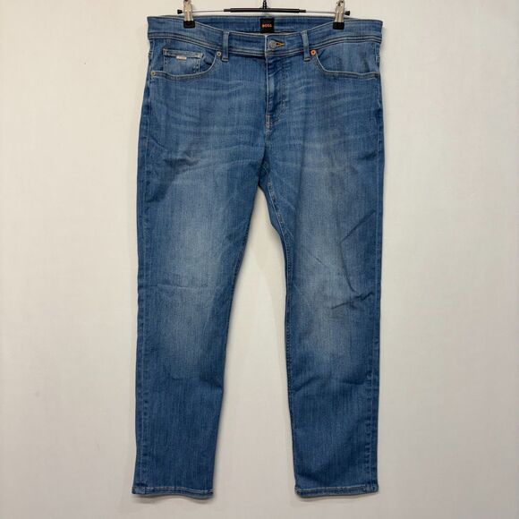 Hugo Boss Men Delaware Slim Fit Jeans Size 36x30 Blue Denim C047 -21 - Picture 1 of 16
